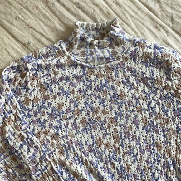 100% NEW Zara PRINTED KNIT SWEATER - Picture 4 of 7